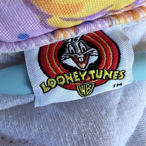 Y2K Looney Tunes Tweety Bird Patchwork Quilted Blanket Pastels 38x60 GUC - Picture 13 of 16